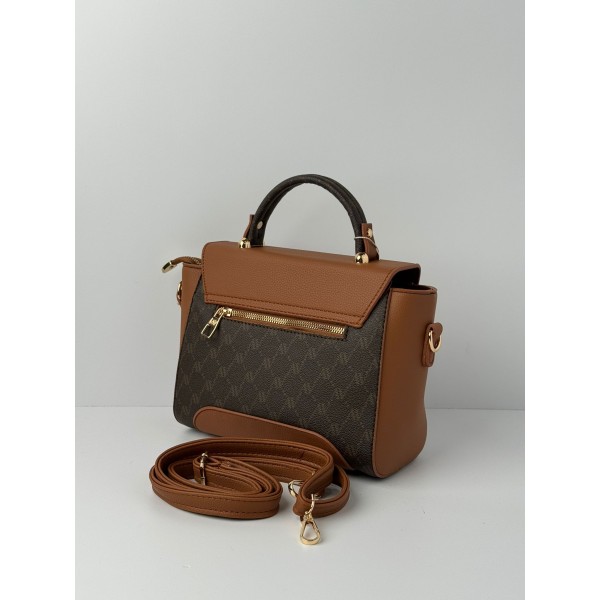 ARMİNE Monogram Kilit Detaylı El ve Omuz Çantası