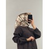 La Boutique Cocoa Frame Silk (Kakao Çizgi Eşarp)