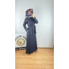 OLCAY store Stone Embellished Collar Detailed Belted Lined Overcoat (Yakası Taş Detaylı Kemerli Astarlı Pardesü)