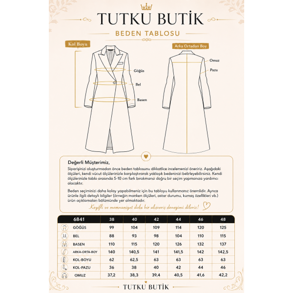 OLCAY store Stone Embellished Collar Detailed Belted Lined Overcoat (Yakası Taş Detaylı Kemerli Astarlı Pardesü)