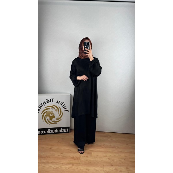 NURCAN ÇETİN Krinkıl Dokulu Tesettür İkili Takım